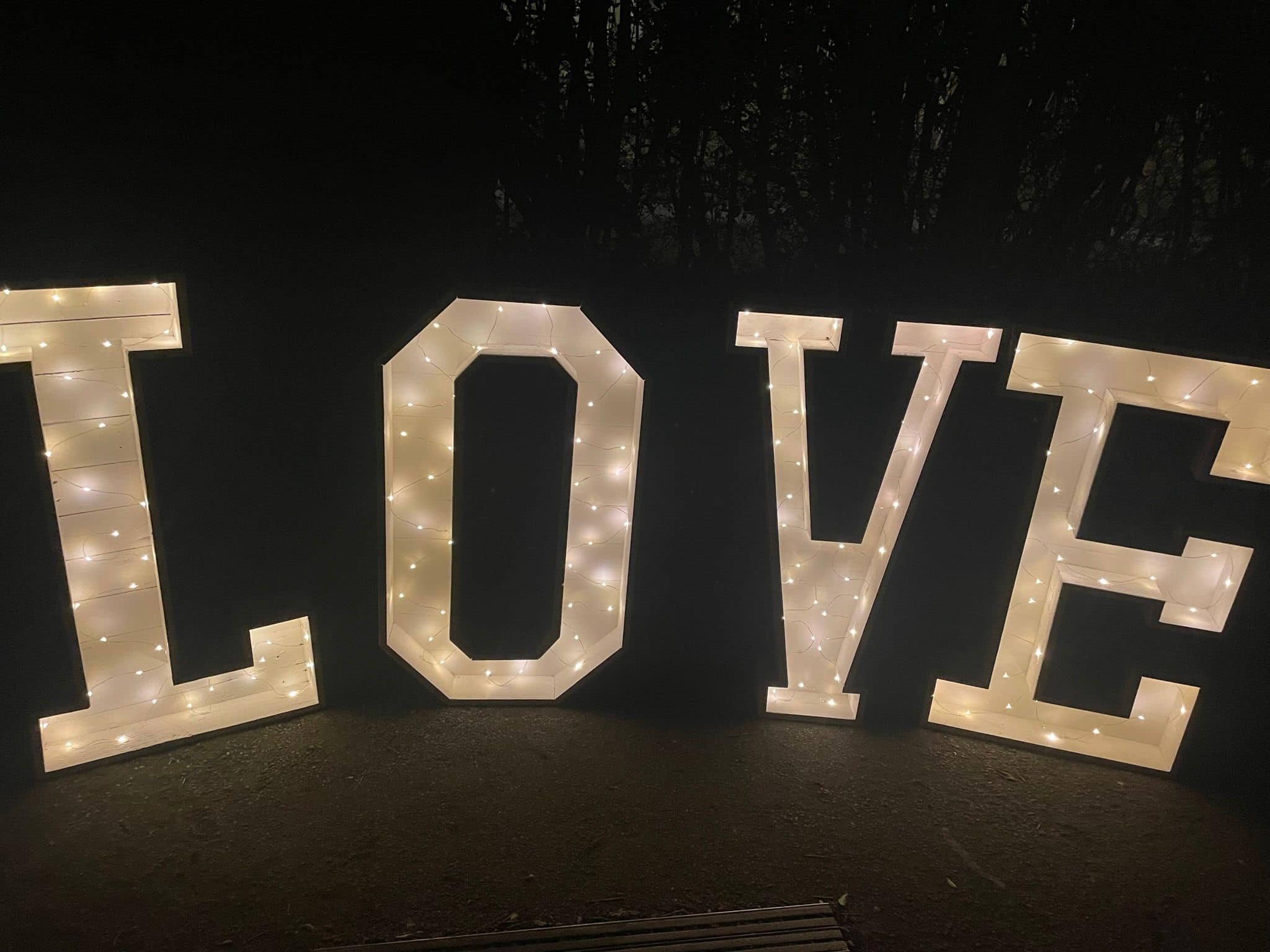 Giant 3ft light up "LOVE" letters £100 or £60 with a castle Bouncy